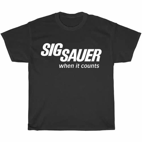 SIG Sauer Firearms vertical Logo Men's Unisex T Shirt Size S to 3XL