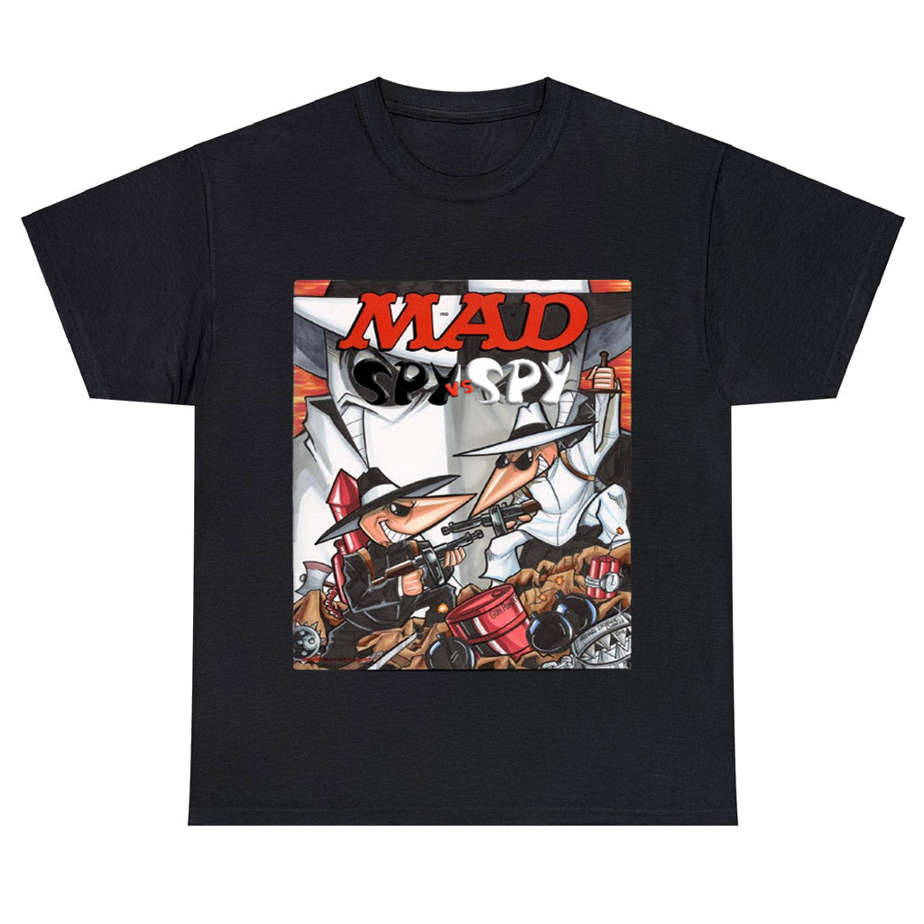 SPY vs SPY Megazine Cartoon Logo Unisex Men's T Shirt Size S to 3XL