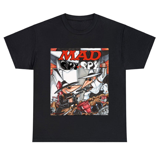 SPY vs SPY Megazine Cartoon Logo Unisex Men's T Shirt Size S to 3XL