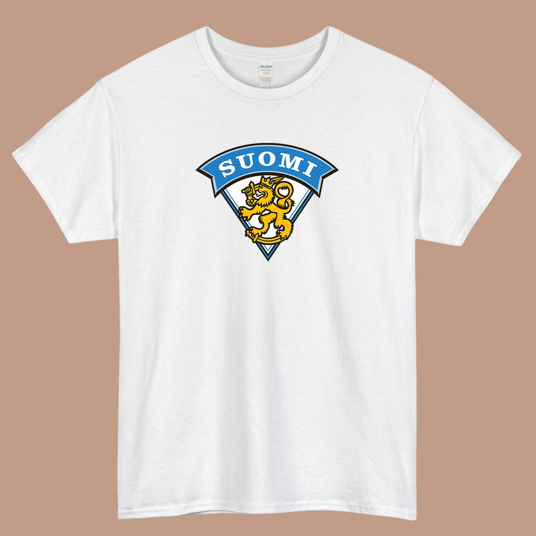 SUOMI Finland Ice Hockey Team Logo Mens Unisex Short Sleeve T-Shirt Size S-3XL - P