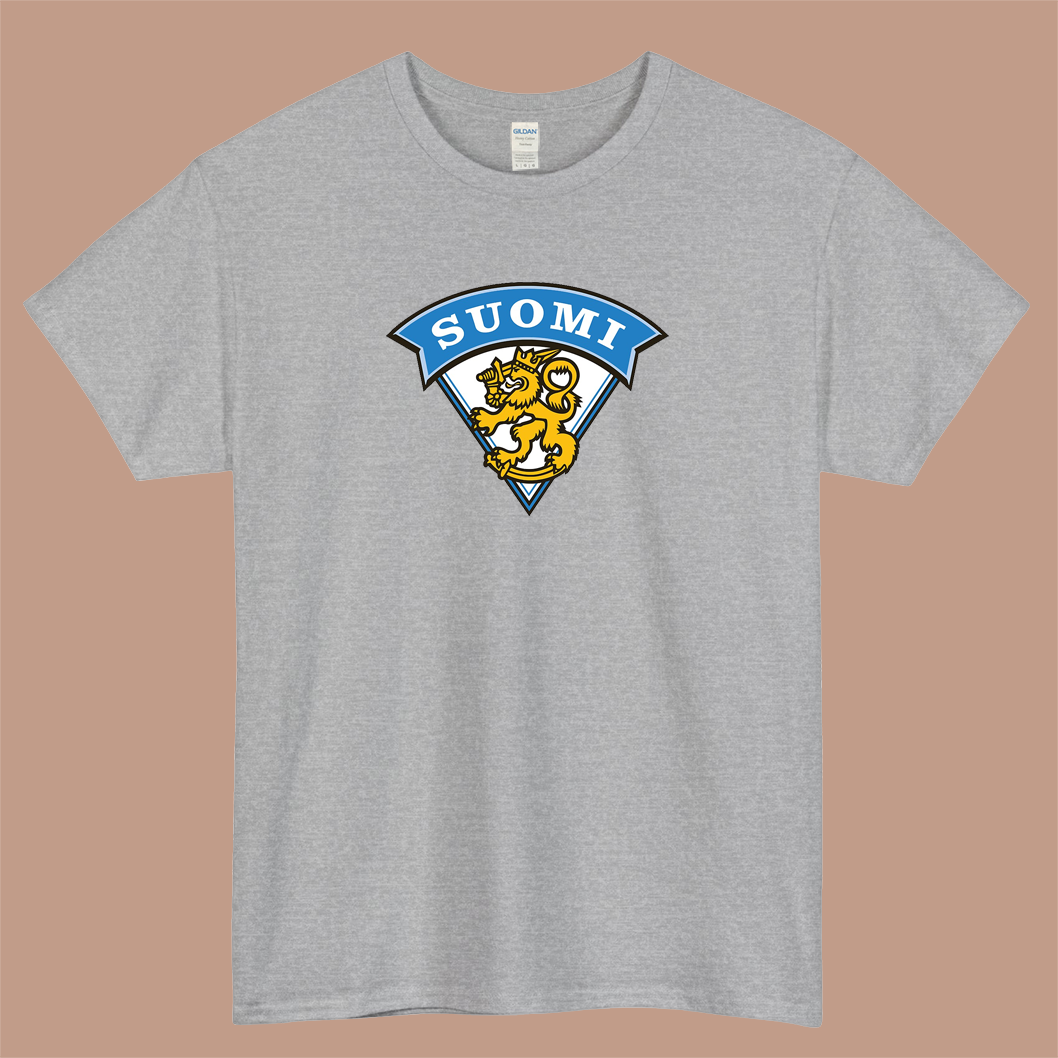 SUOMI Finland Ice Hockey Team Logo Mens Unisex Short Sleeve T-Shirt Size S-3XL - P