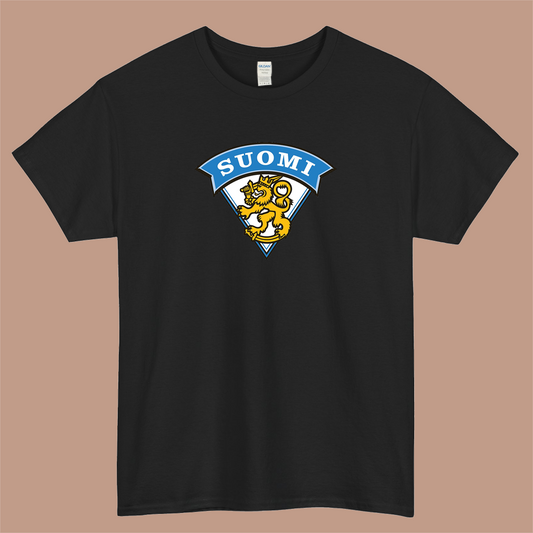 SUOMI Finland Ice Hockey Team Logo Mens Unisex Short Sleeve T-Shirt Size S-3XL - P