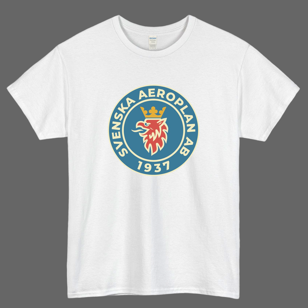 SVENSKA AEROPLAN AB 1937 LOGO short sleeve t shirt size S-3XL