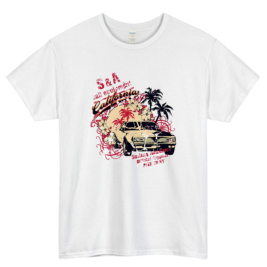 S&A California Logo Mens Unisex Short Sleeve T-Shirt Size S-3XL - P
