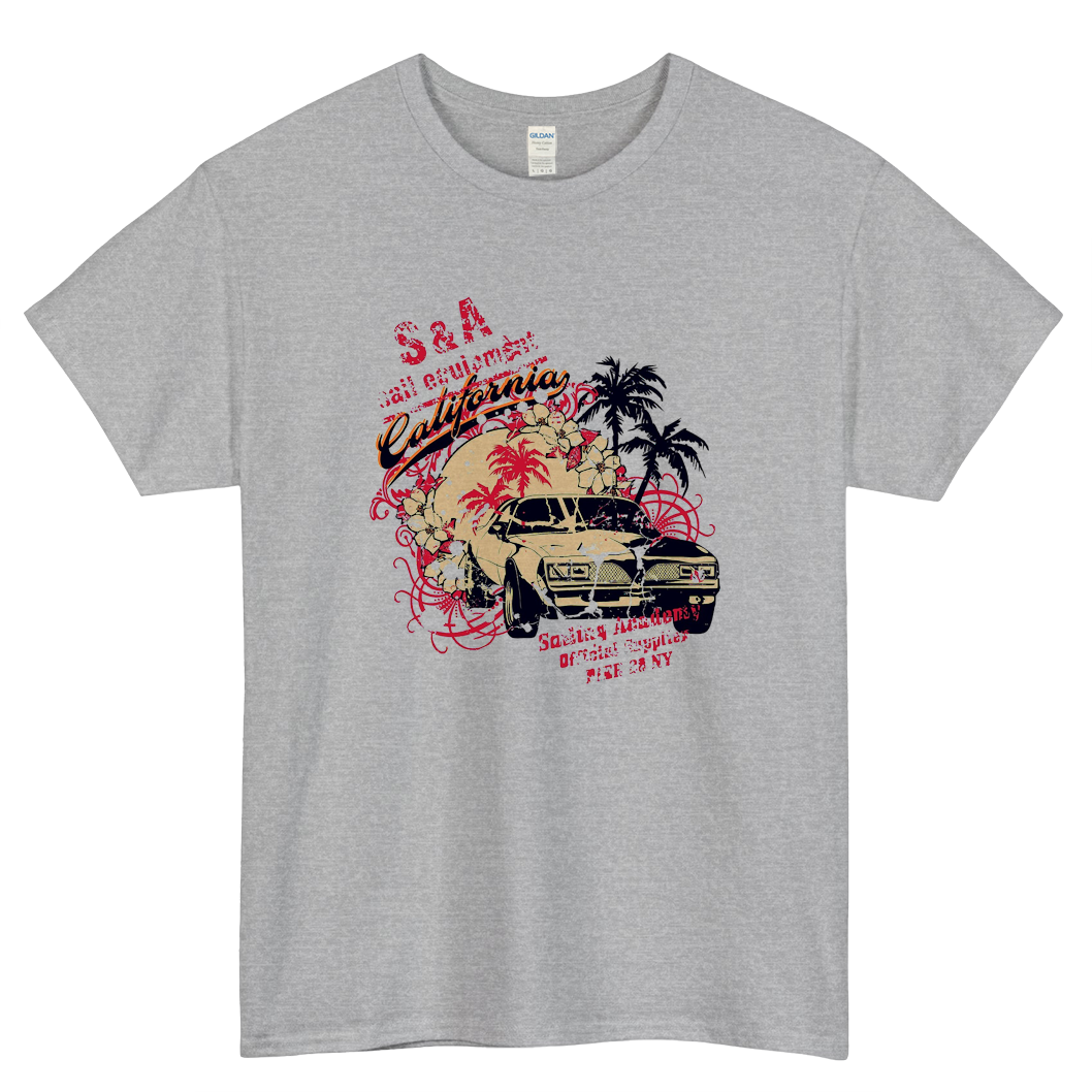 S&A California Logo Mens Unisex Short Sleeve T-Shirt Size S-3XL - P