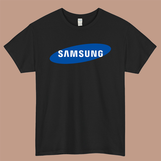 Samsung Logo Mens Unisex Short Sleeve Black T-Shirt Size S-3XL