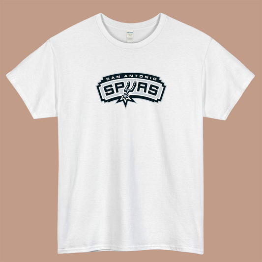 San Antonio Basketball Team SPURS Logo Mens Unisex Short Sleeve T-Shirt Size S-3XL - P