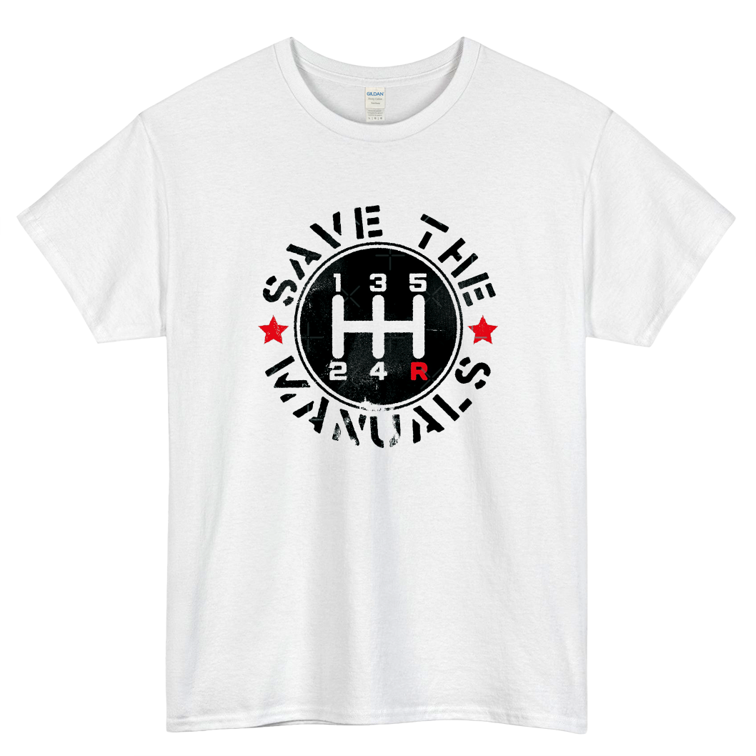 Save The Manuals LOGO short sleeve t shirt size S-3XL