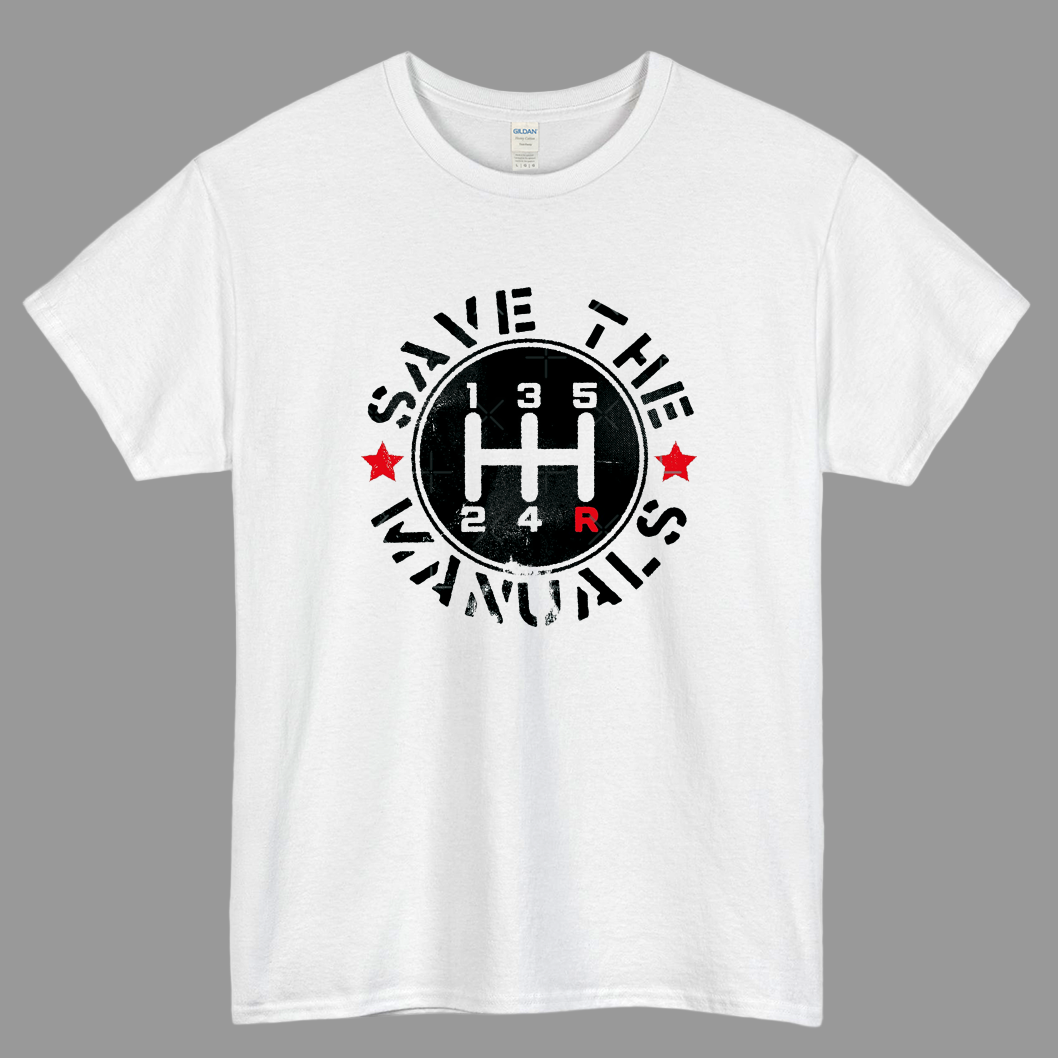 Save The Manuals LOGO short sleeve t shirt size S-3XL