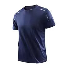 New CHRLCK Men's Running Quick Drying T-shirts Breathable Hiking Fishing Tees Soft Elasticity Outdoor Sports Short Shirt Summer