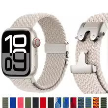 New Braided Strap For Apple Watch band 40mm 44mm 46mm 42mm 49mm 45mm Parachute Bracelet correas IWatch Series 10 SE 9 8 7 6 Ultra 2