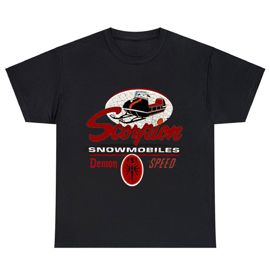 Scorpion Snowmobile Red Logo Unisex Men's T Shirt Size S to 3XL