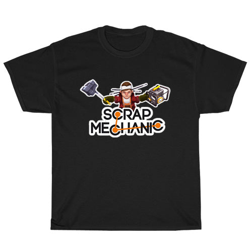 Scrap Mechanic Logo Mens Unisex Short Sleeve Black T-Shirt Size S-3XL
