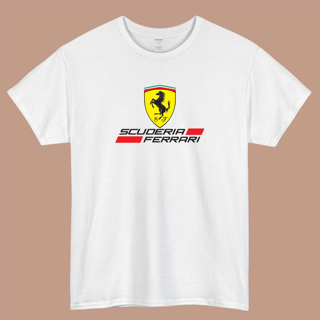 Scuderia Ferrari Logo Mens Unisex Short Sleeve T-Shirt Size S-3XL - P