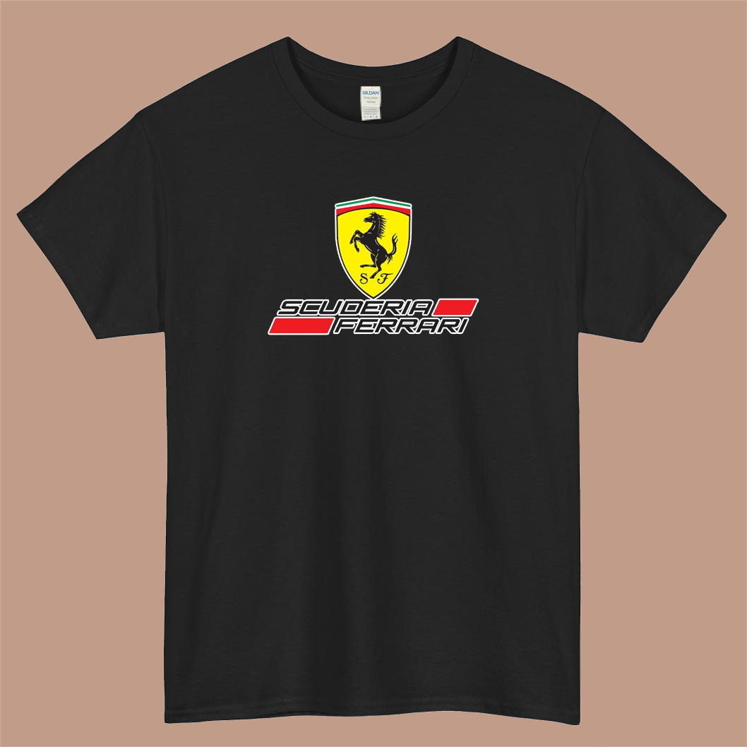 Scuderia Ferrari Logo Mens Unisex Short Sleeve T-Shirt Size S-3XL - P
