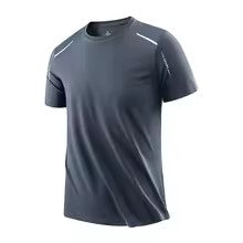 New CHRLCK Men's Running Quick Drying T-shirts Breathable Hiking Fishing Tees Soft Elasticity Outdoor Sports Short Shirt Summer
