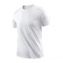 New CHRLCK Men's Running Quick Drying T-shirts Breathable Hiking Fishing Tees Soft Elasticity Outdoor Sports Short Shirt Summer