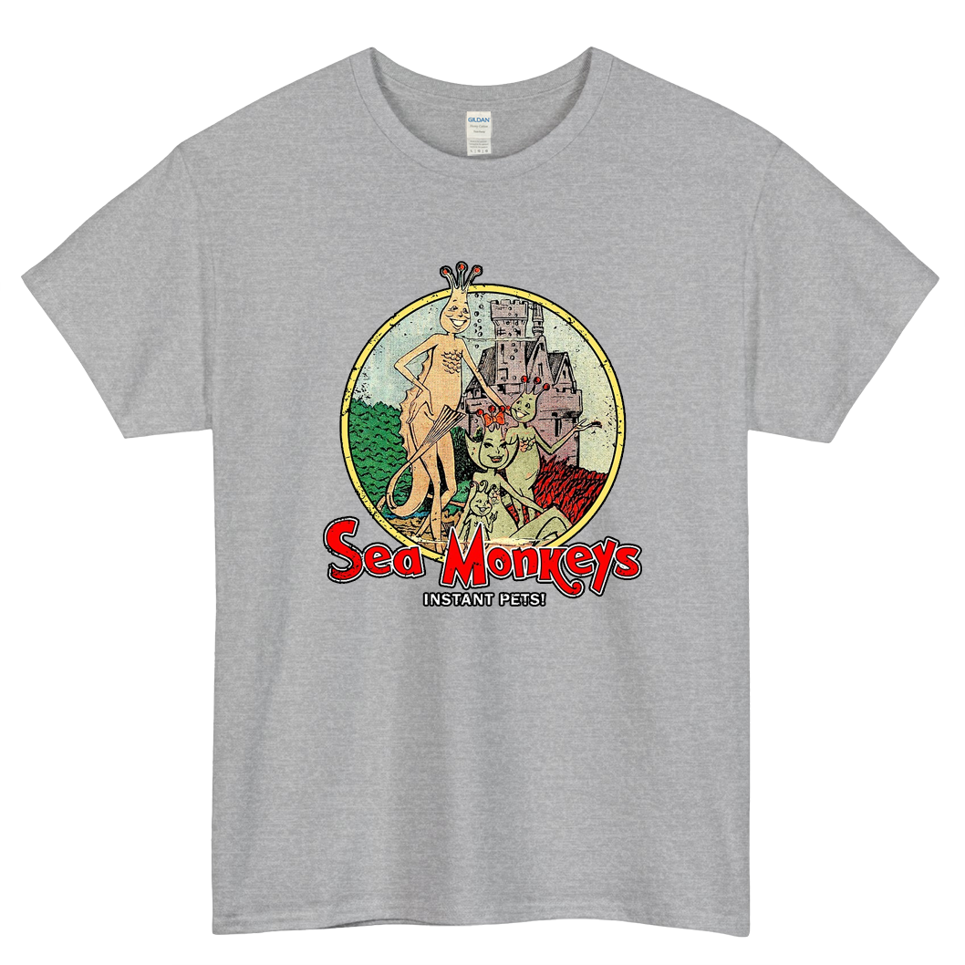 Sea Monkeys Logo Mens Unisex Short Sleeve T-Shirt Size S-3XL - P