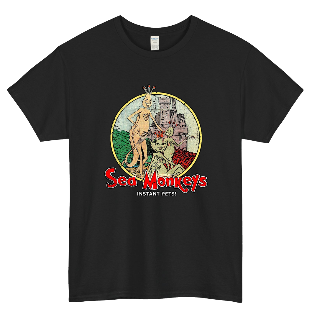 Sea Monkeys Logo Mens Unisex Short Sleeve T-Shirt Size S-3XL - P