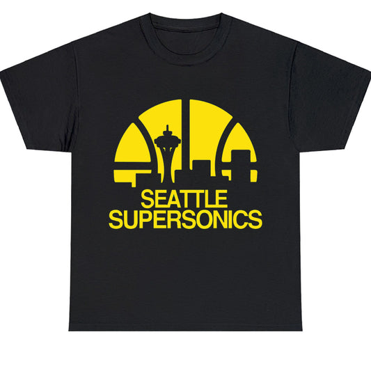 Seattle Supersonics Logo Men's Unisex T Shirt Size S to 3XL