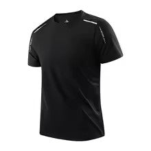 New CHRLCK Men's Running Quick Drying T-shirts Breathable Hiking Fishing Tees Soft Elasticity Outdoor Sports Short Shirt Summer