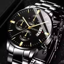 New Fashion Men Stainless Steel Watch Luxury Calendar Quartz Wrist Watch Mens Business Watches for Man Clock Montre Homme