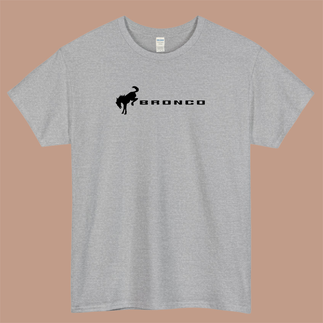 Shadow Black Ford Bronco Logo Mens Unisex Short Sleeve T-Shirt Size S-3XL - P