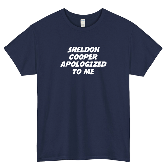 Sheldon Cooper Apologized To Me Limited LOGO short sleeve t shirt size S-3XL