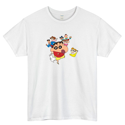 Shinchan Marathon logo SHORT SLEEVE T SHIRT -P