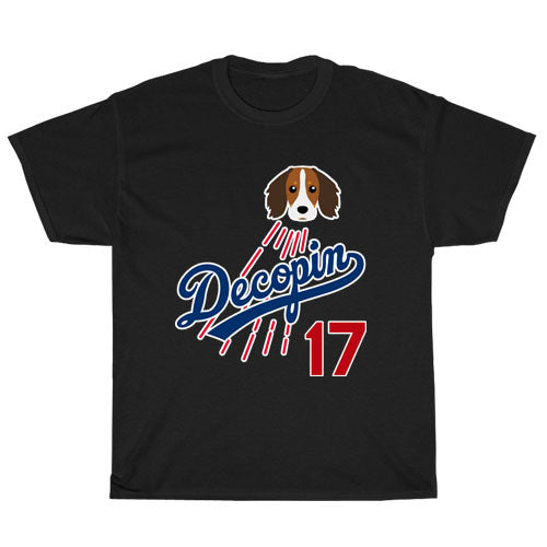 Shohei Ohtani's dog Decopin Logo Unisex Men's T Shirt Size S to 3XL