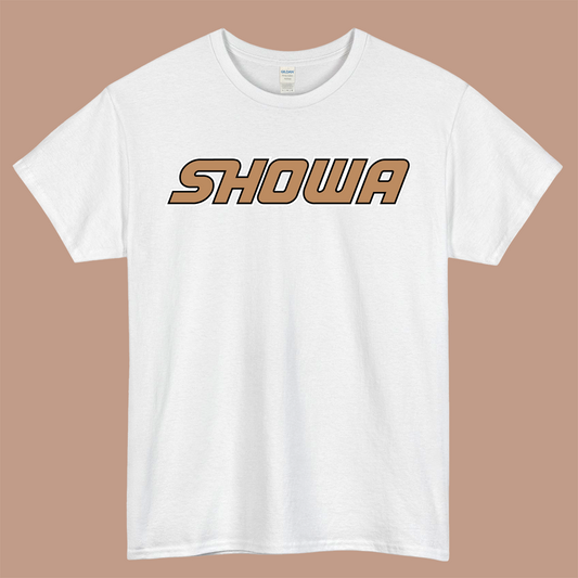 Showa Suspension Logo Mens Unisex Short Sleeve White T-Shirt Size S-3XL