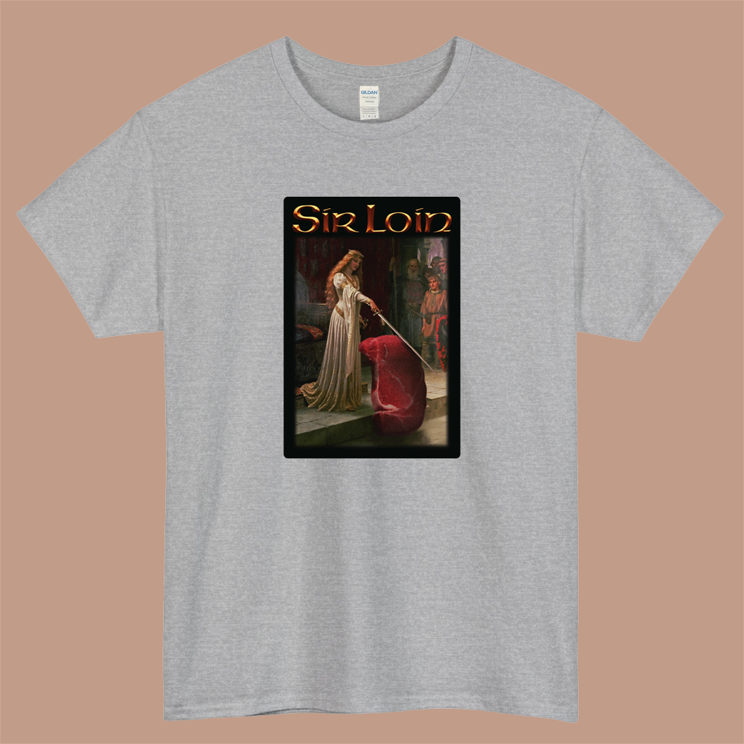 Sir Loin Steak Logo Mens Unisex Short Sleeve T-Shirt Size S-3XL - P