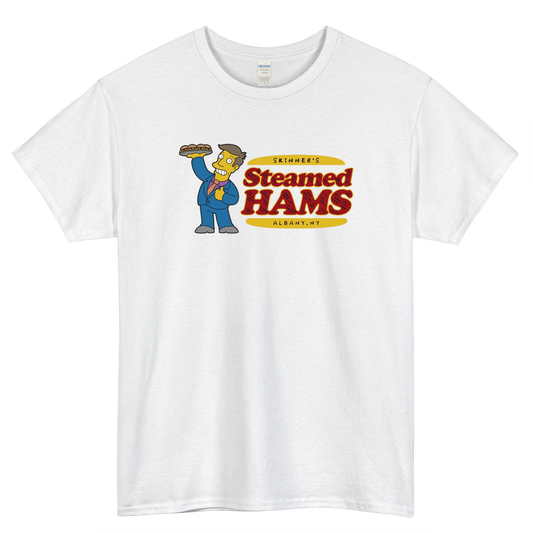 Skinners Steamed Hams Logo Mens Unisex Short Sleeve T-Shirt Size S-3XL - P