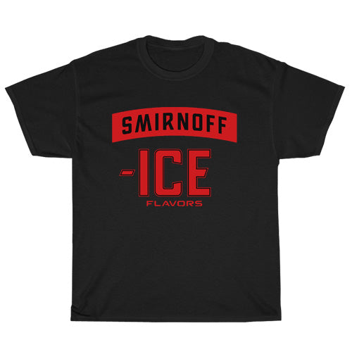 Smirnoff-Vodka Active Logo Mens Unisex Short Sleeve Black T-Shirt Size S-3XL