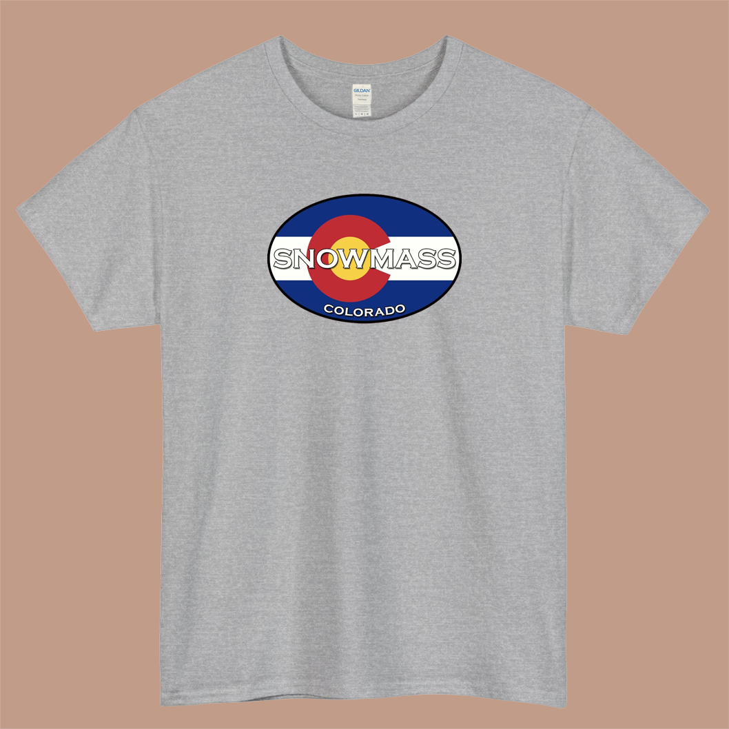 Snowmass Village - Apsen Colorado Logo Mens Unisex Short Sleeve T-Shirt Size S-3XL - P