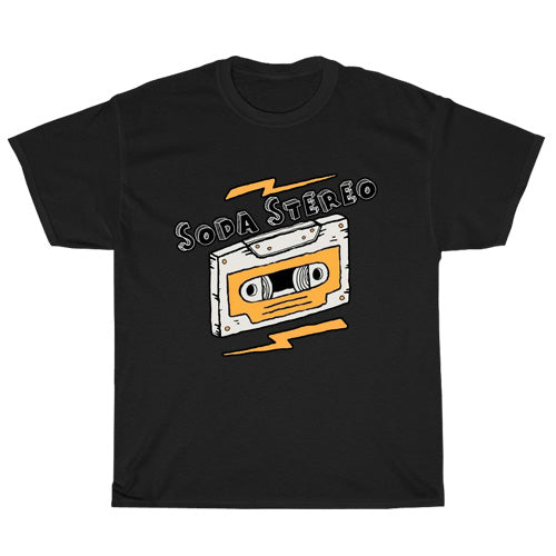 Soda Stereo Vintage Logo Mens Unisex Short Sleeve Black T-Shirt Size S-3XL