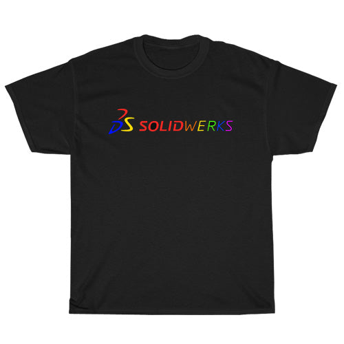 Solidworks Merchandise Logo Mens Unisex Short Sleeve Black T-Shirt Size S-3XL