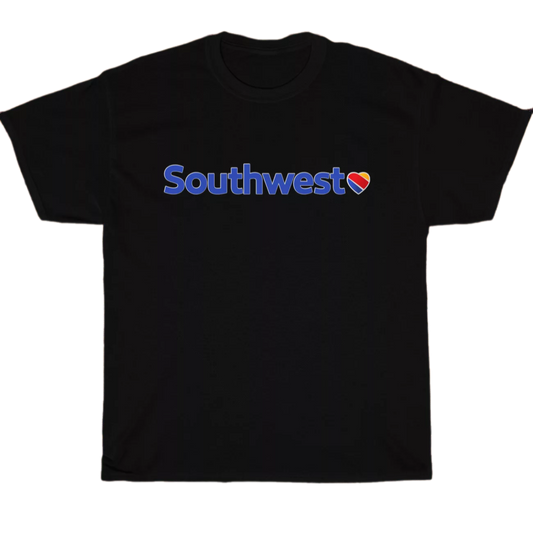 Southwest Airlines Logo Men's Unisex T Shirt Size S to 3XL