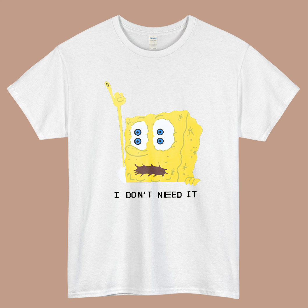 SpongeBob SquarePants Cactus Plant Logo Mens Unisex Short Sleeve White T-Shirt Size S-3XL