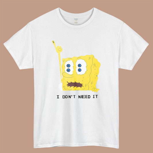 SpongeBob SquarePants Cactus Plant Logo Mens Unisex Short Sleeve White T-Shirt Size S-3XL