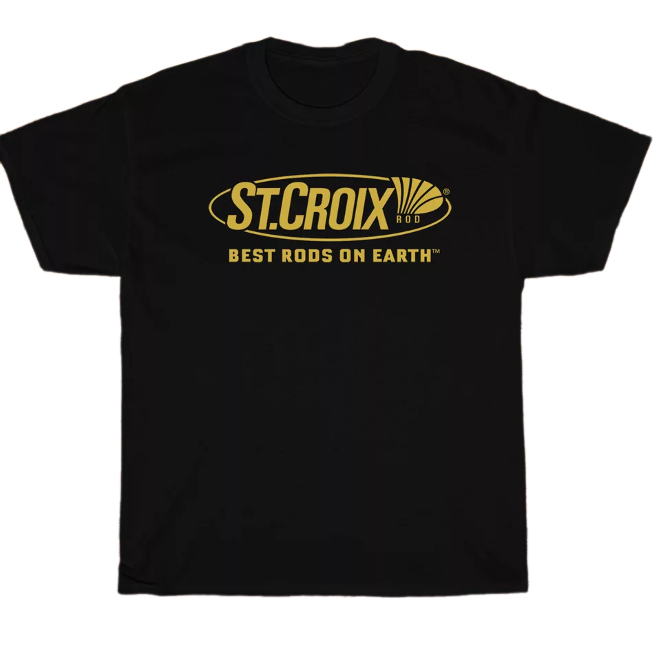 St Croix ROD Fishing Logo Men's Unisex T Shirt Size S to 3XL
