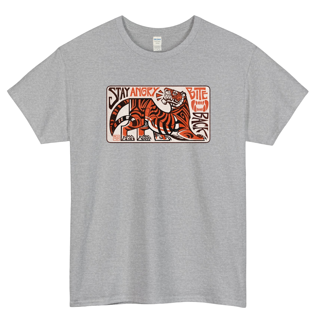 Stay Angry, Bite Back Logo Mens Unisex Short Sleeve T-Shirt Size S-3XL - P