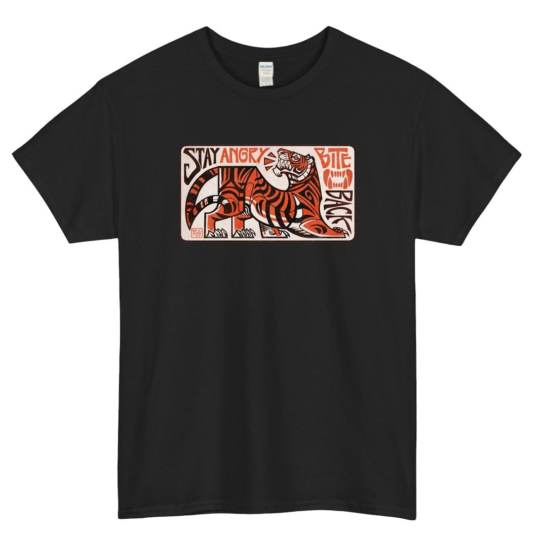 Stay Angry, Bite Back Logo Mens Unisex Short Sleeve T-Shirt Size S-3XL - P