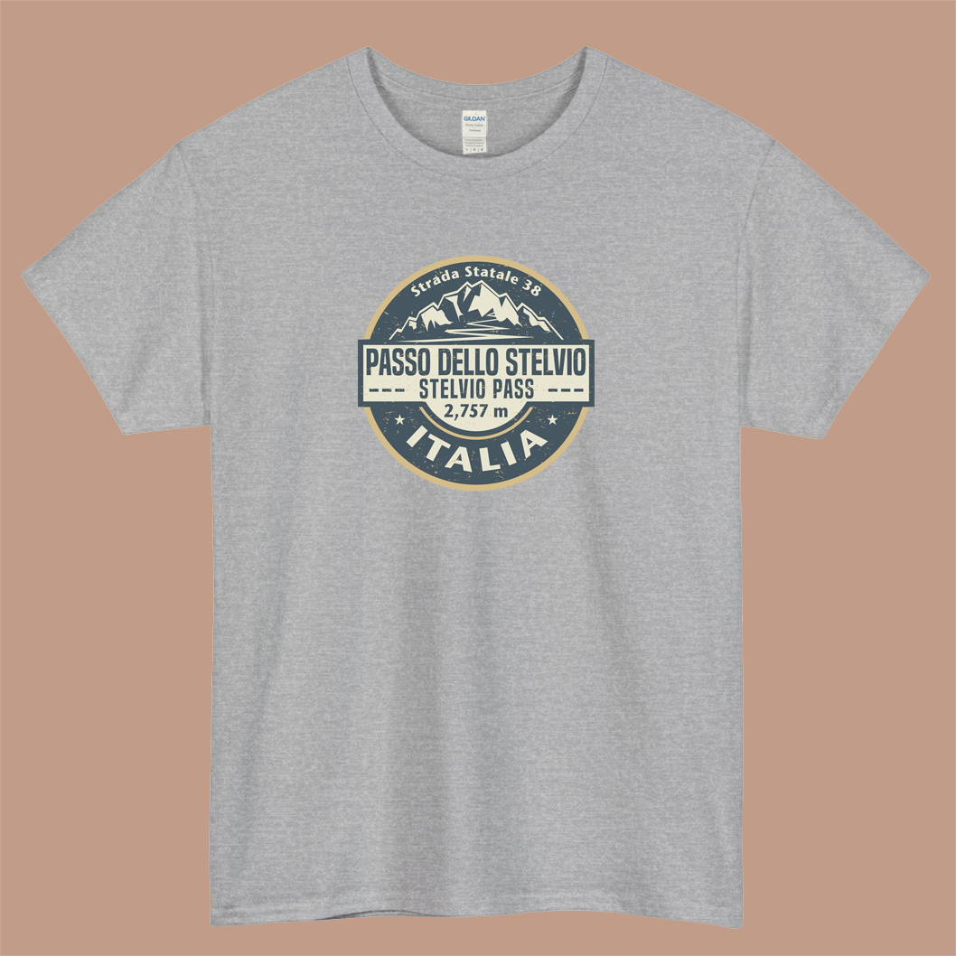 Stelvio Pass Italy Logo Mens Unisex Short Sleeve T-Shirt Size S-3XL - P