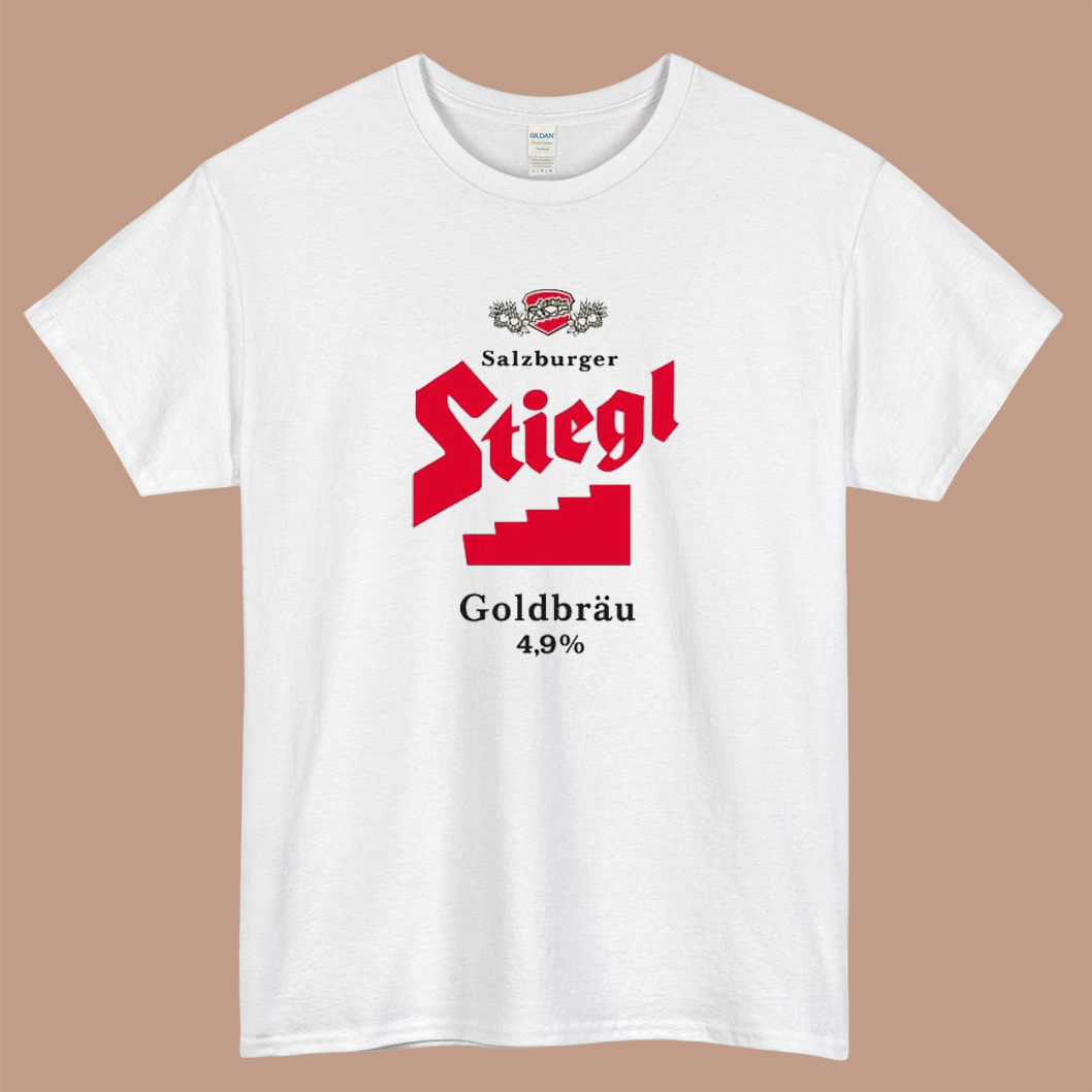 Stiegl - Goldbrau Pale Lager Logo Mens Unisex Short Sleeve T-Shirt Size S-3XL - P