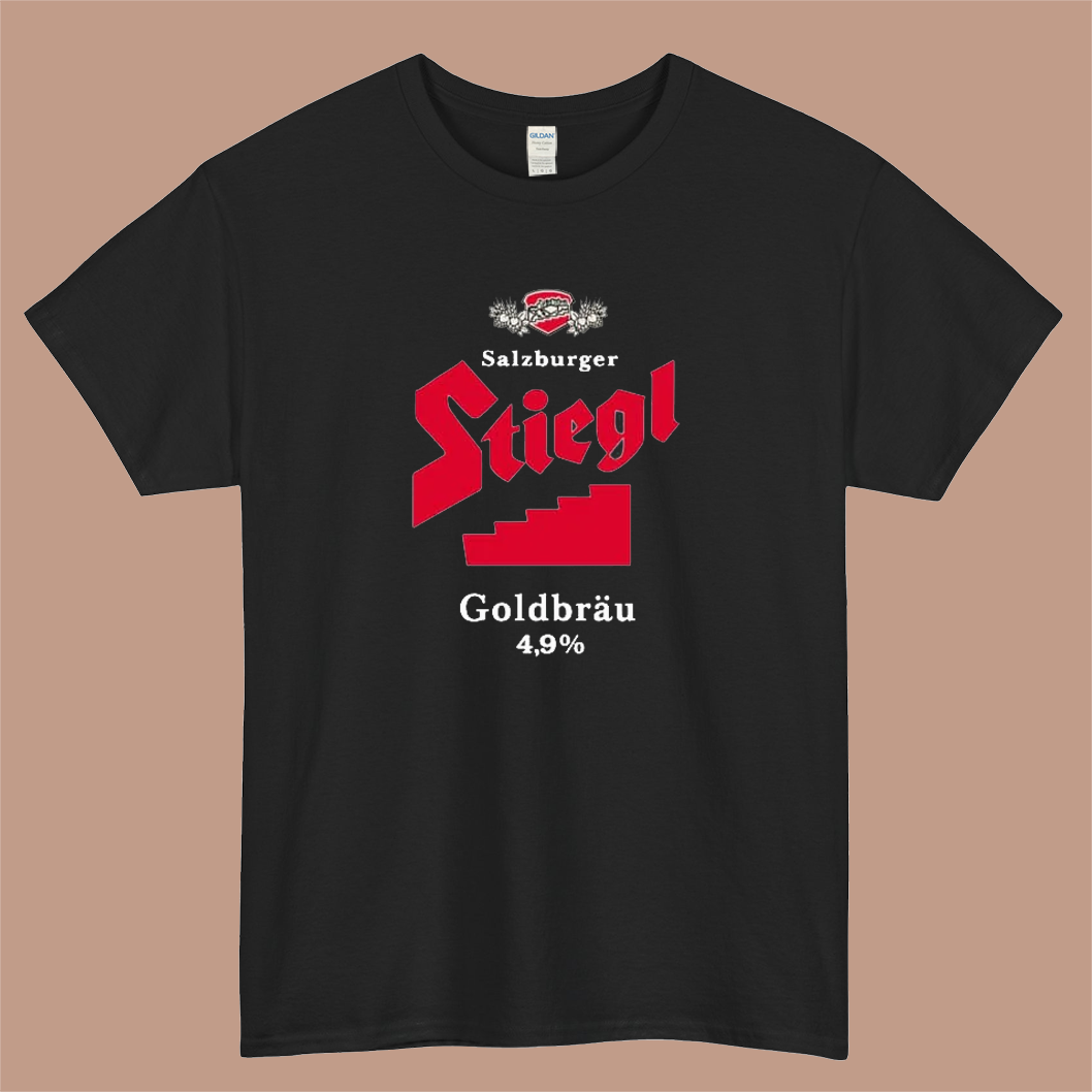Stiegl - Goldbrau Pale Lager Logo Mens Unisex Short Sleeve T-Shirt Size S-3XL - P