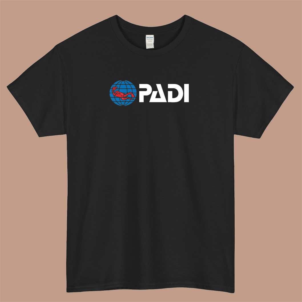 Stiker Scuba Dive PADI Logo Mens Unisex Short Sleeve T-Shirt Size S-3XL