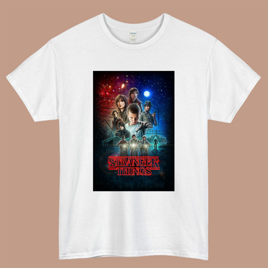 Stranger Things Season 1 Logo Mens Unisex Short Sleeve White T-Shirt Size S-3XL