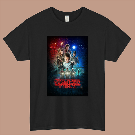 Stranger Things Season 1 Logo Mens Unisex Short Sleeve Black T-Shirt Size S-3XL
