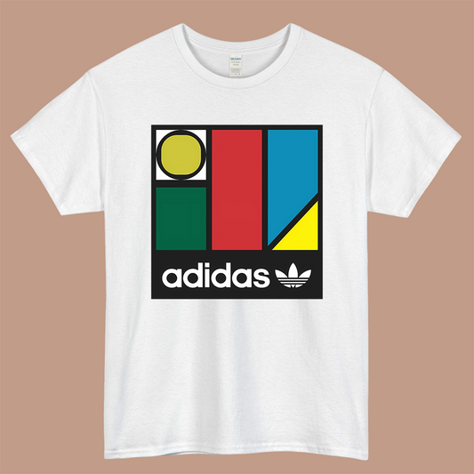 Super Old Vintage Sports Famous Adidas Logo Mens Unisex Short Sleeve White T-Shirt Size S-3XL